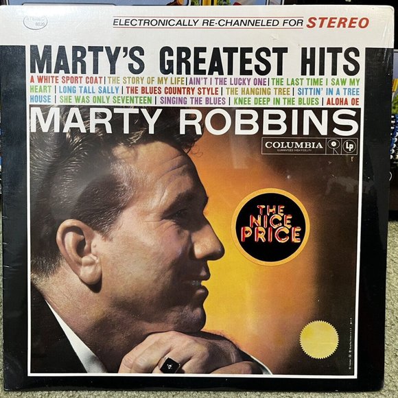 Sealed ! 1959 MARTY ROBBINS - MARTY'S GREATEST HITS RECORD, LP, VINYL Shrinkwrap - Picture 1 of 2